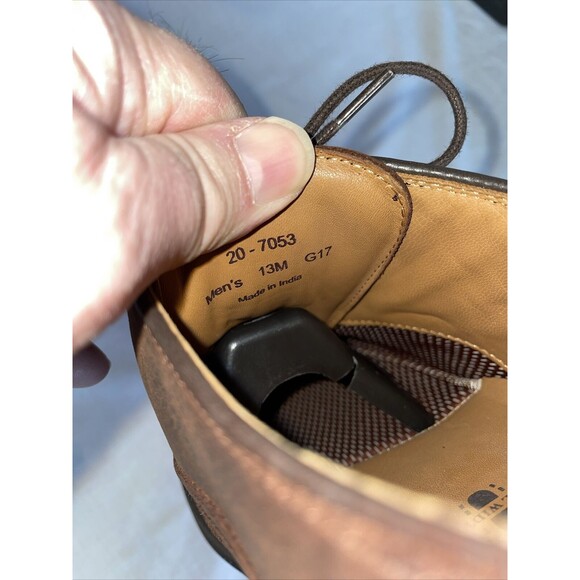 Johnston & Murphy XC4 Sheepskin Wingtip Oxfords Mens Size 13 M Brown Leather